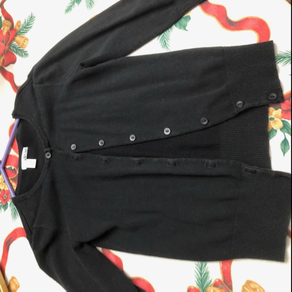 Black button down sweater